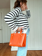 Load image into Gallery viewer, Cope & Co. Small Tote in Iconic Orange Vegetable Tanned Leather