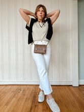 Load image into Gallery viewer, Mini Clutch Oyster Gray-Beige Neutral Vegetable Tanned Leather