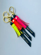 Load image into Gallery viewer, Neon Tassel Fishing Lure keychain Bag Flair