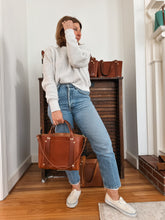 Load image into Gallery viewer, Medium Tote in Italian Chestnut Vegetable Tanned Leather