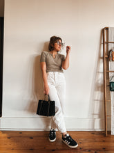 Load image into Gallery viewer, Small Tote in Black Noir All Weather Suede with 3/4” Deep Olive Straps