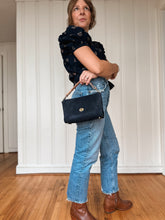 Load image into Gallery viewer, Cope & Co. Petite Flap Bag Midnight Navy Suede Bag - Heirloom Suede Collection
