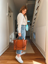 Load image into Gallery viewer, Medium Tote in Italian Chestnut Vegetable Tanned Leather