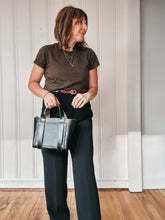 Load image into Gallery viewer, Small Tote in Black Vegetable Tanned Leather