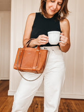Load image into Gallery viewer, Small Tote in Milled Cognac Vegetable Tanned Leather