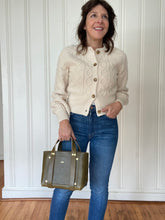 Load image into Gallery viewer, Small Tote in Olive Vegetable Tanned Leather