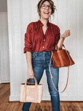 Load image into Gallery viewer, Small Tote in Milled Cognac Vegetable Tanned Leather