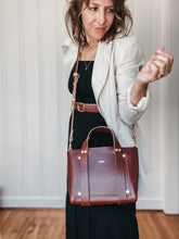 Load image into Gallery viewer, Small Tote in Chestnut Vegetable Tanned Leather