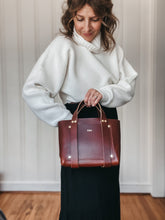Load image into Gallery viewer, Small Tote in Chestnut Vegetable Tanned Leather