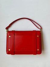 Load image into Gallery viewer, Medium Clutch in Poppy Red with Short Handle
