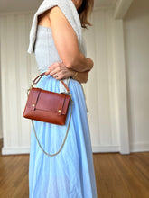 Load image into Gallery viewer, Mini Clutch in Italian Chestnut Vegetable Tanned Leather
