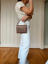 Load image into Gallery viewer, Mini Clutch Oyster Gray-Beige Neutral Vegetable Tanned Leather
