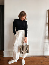 Load image into Gallery viewer, Small Tote in Driftwood Gray All Weather Suede with 3/4” Deep Olive Straps
