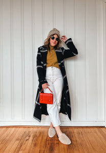 Mini Clutch in Poppy Red Vegetable Tanned Leather