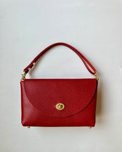 Petite Flap Bag Ruby Red Leather Bag - Gemstone Collection