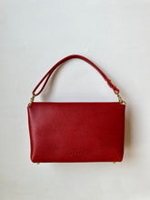 Load image into Gallery viewer, Petite Flap Bag Ruby Red Leather Bag - Gemstone Collection
