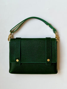 Mini Clutch in Emerald Vegetable Tanned Leather - Gemstone Collection