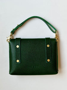 Mini Clutch in Emerald Vegetable Tanned Leather - Gemstone Collection