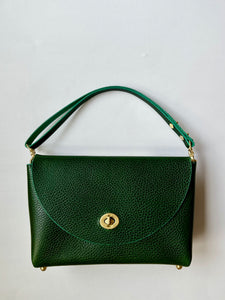 Cope & Co. Petite Flap Bag Emerald Green Leather Bag - Gemstone Collection