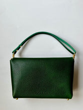 Load image into Gallery viewer, Cope &amp; Co. Petite Flap Bag Emerald Green Leather Bag - Gemstone Collection
