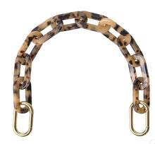 Load image into Gallery viewer, Shortie Bag Strap Ivory Tortoise Chain
