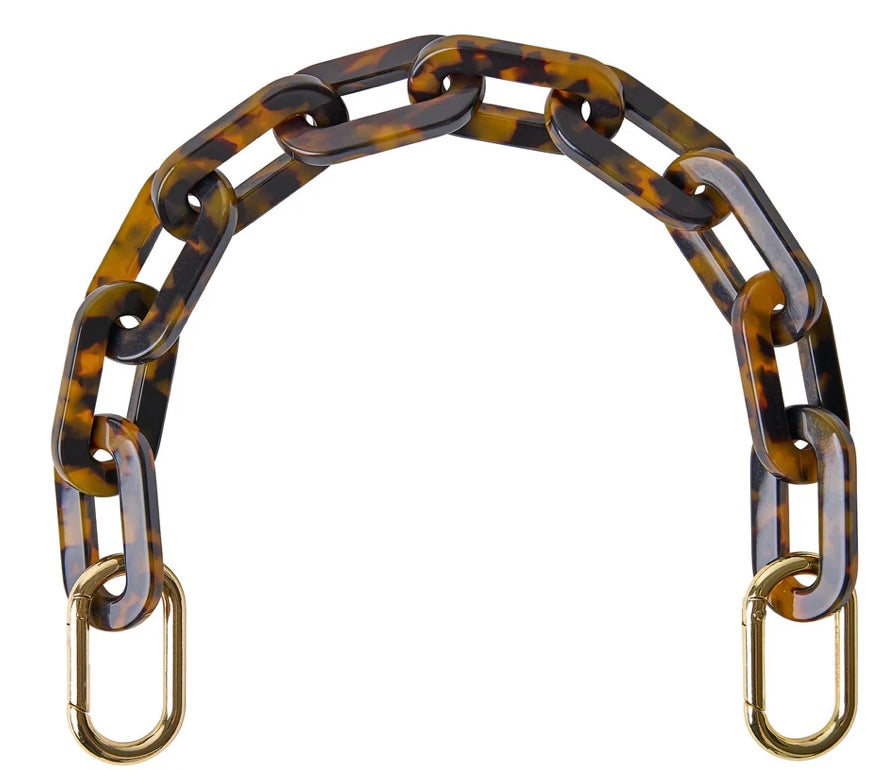 Shortie Bag Strap Heritage Tortoise Chain