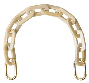 Shortie Bag Strap Ivory Chain