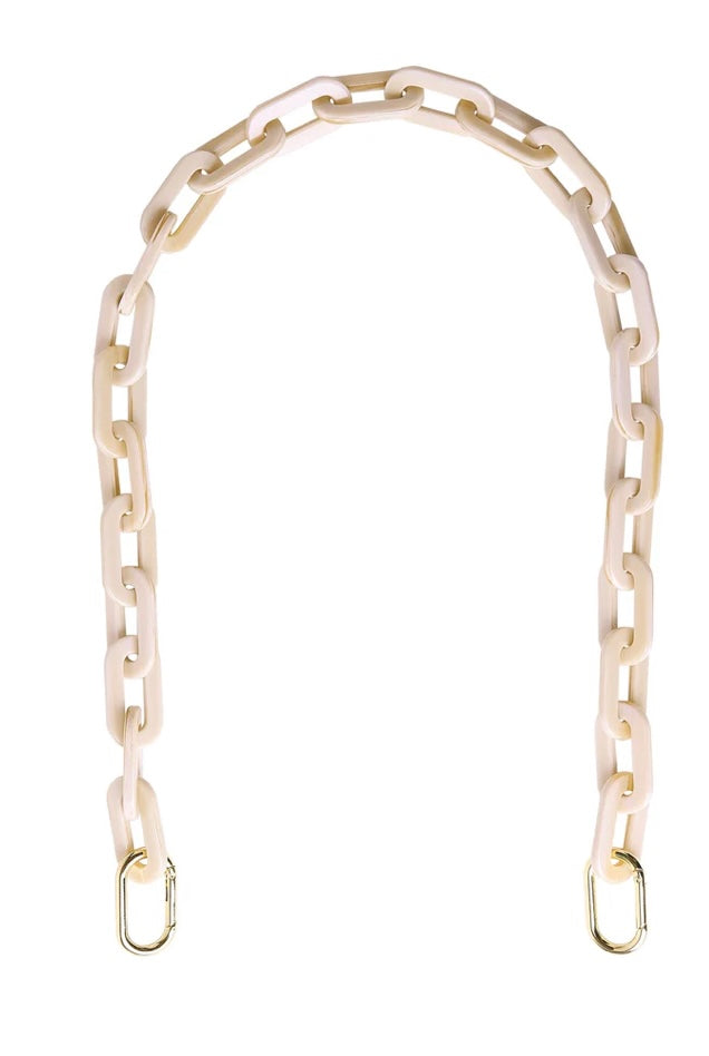 Long Bag Strap Ivory Chain