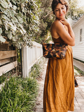 Load image into Gallery viewer, Small Flap Bag in British Tan Camouflage Leather
