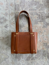 Load image into Gallery viewer, Medium Tote in Cognac Vegetable Tanned Leather
