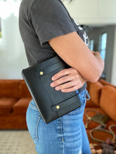 Load image into Gallery viewer, Mini Clutch in Black Vegetable Tanned Leather

