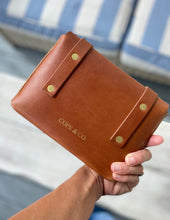 Load image into Gallery viewer, Mini Clutch in Cognac Vegetable Tanned Leather
