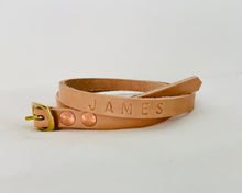 Load image into Gallery viewer, 1/2&quot; Toddler Belt in Natural Vegetable Tanned Leather
