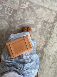 Medium Clutch in Natural DeLuxe Vegetable Tanned Leather