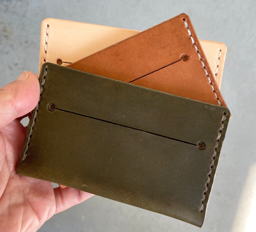 Minimalist Wallet in Vegetable Tanned Leather