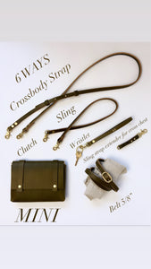 Mini Clutch in Olive Vegetable Tanned Leather
