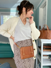 Load image into Gallery viewer, Mini Clutch in Cognac Vegetable Tanned Leather
