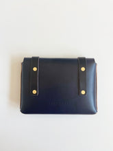 Load image into Gallery viewer, Mini Clutch in Navy Vegetable Tanned Leather
