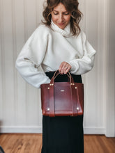 Load image into Gallery viewer, Small Tote in Chestnut Vegetable Tanned Leather
