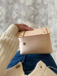 Mini Clutch in Natural Vegetable Tanned Leather