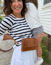 Load image into Gallery viewer, Mini Clutch in Cognac Vegetable Tanned Leather
