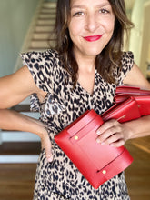 Load image into Gallery viewer, Mini Clutch in Red Vegetable Tanned Leather

