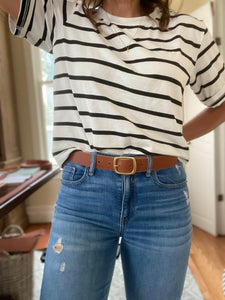 1-1/4” Belt in Cognac Vegetable Tanned Leather